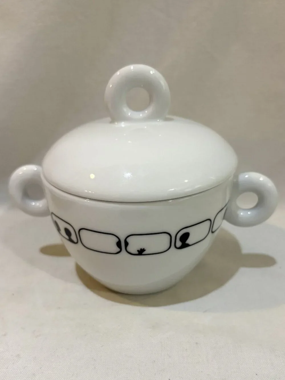 Illy Collection 2001 Aliens Sugar Bowl with Lid Designed David Byrne Signed